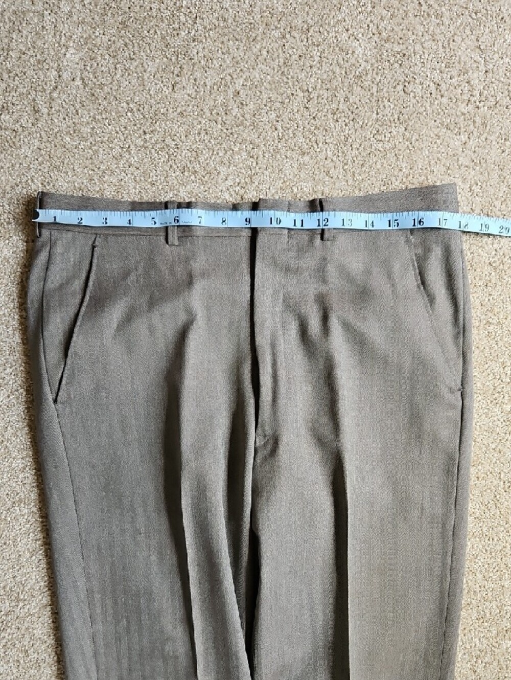 Custom Made Size 34x36 Men's Light Olive Dress Pants - Picture 10 of 11
